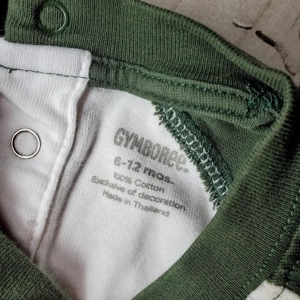 Gymboree Green and White Baby Boy Casual Outdoor Adventure Top Bundle Size 6-12m